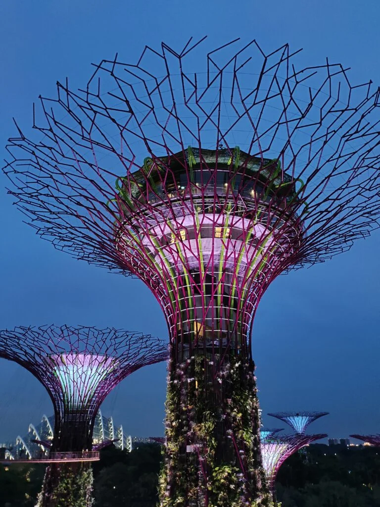 Singapore Gardens by the Bay Supertree Grove, iconic Singapore landmark, Gardens by the Bay attractions, Supertree Grove night view, Singapore skyline garden, futuristic urban garden Singapore, Things to do in Singapore, Travel Singapore