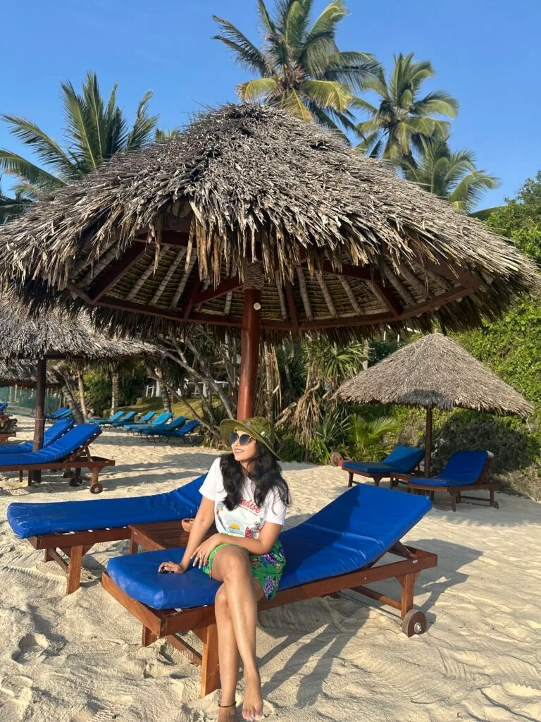 Diani Beach accessible from Diamonds Beach Resort.