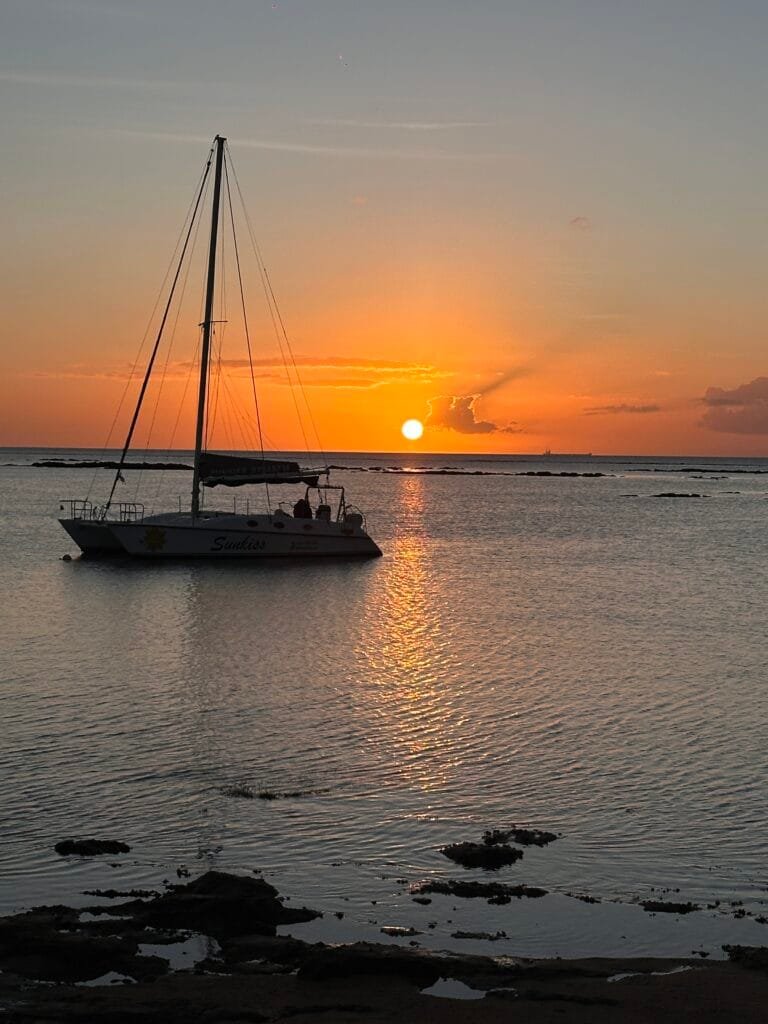 Sunset at Canonnier Beachcomber, Mauritius