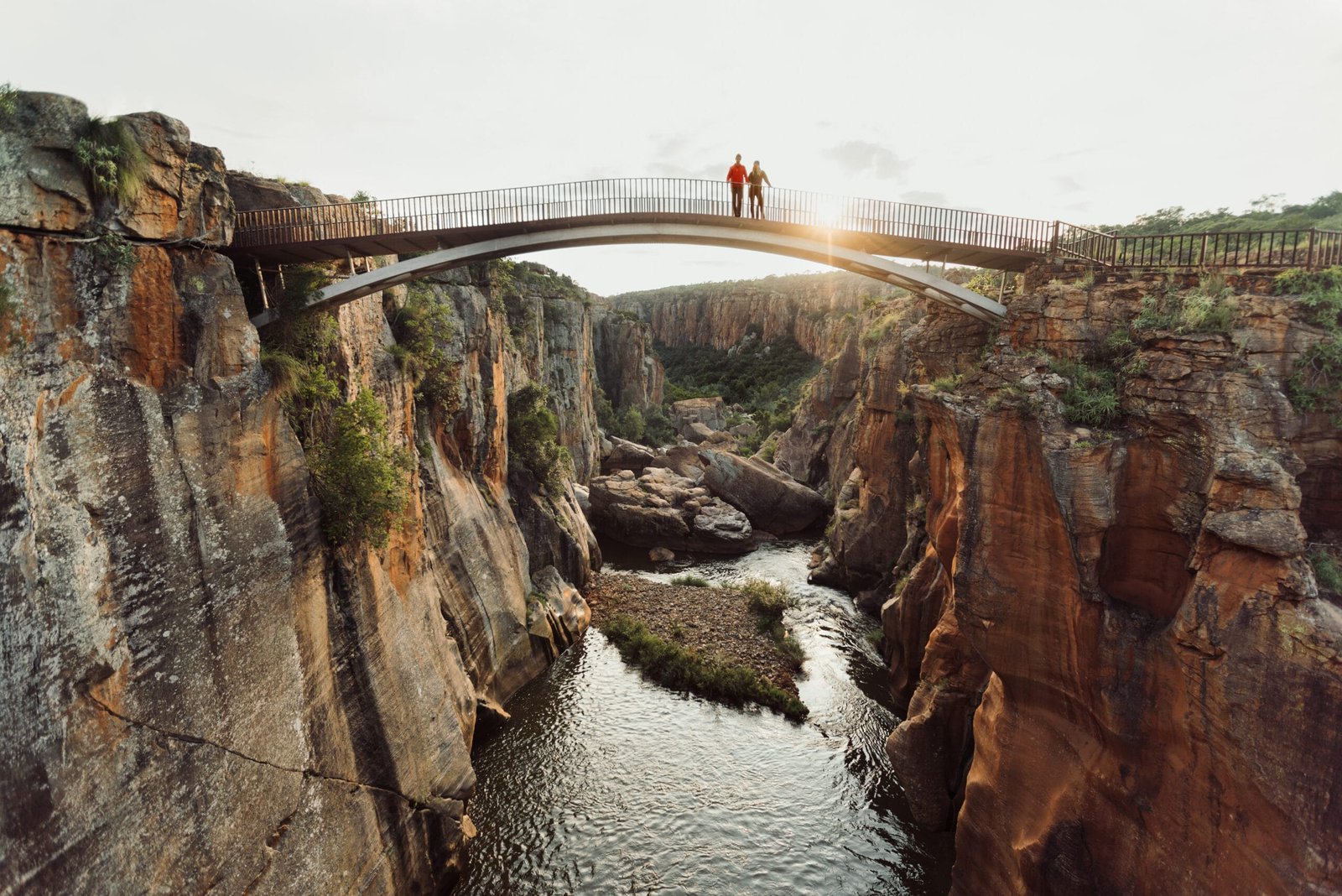 Picturesque view of Bourke's Luck Potholes in Graskop