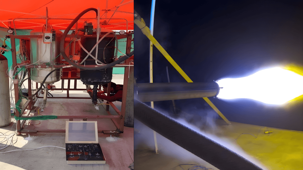 Astrophel Aerospace - These photos capture different views of our engine test stand, where we conducted cold flow tests in early 2023 and later fired our first engine 1.