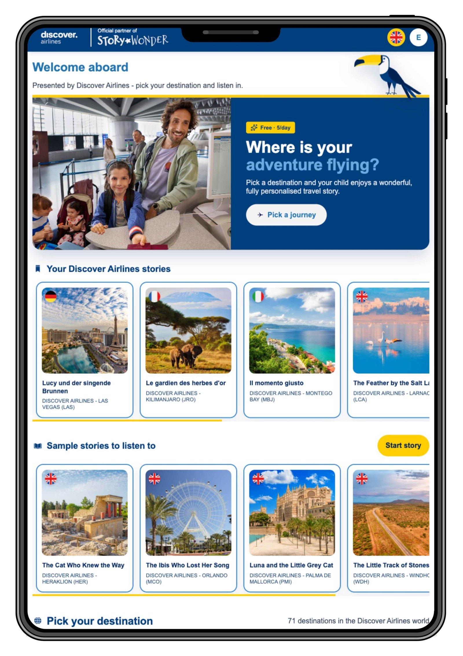 Spafax and Discover Airlines launch branded digital storytelling with StoryWonder 